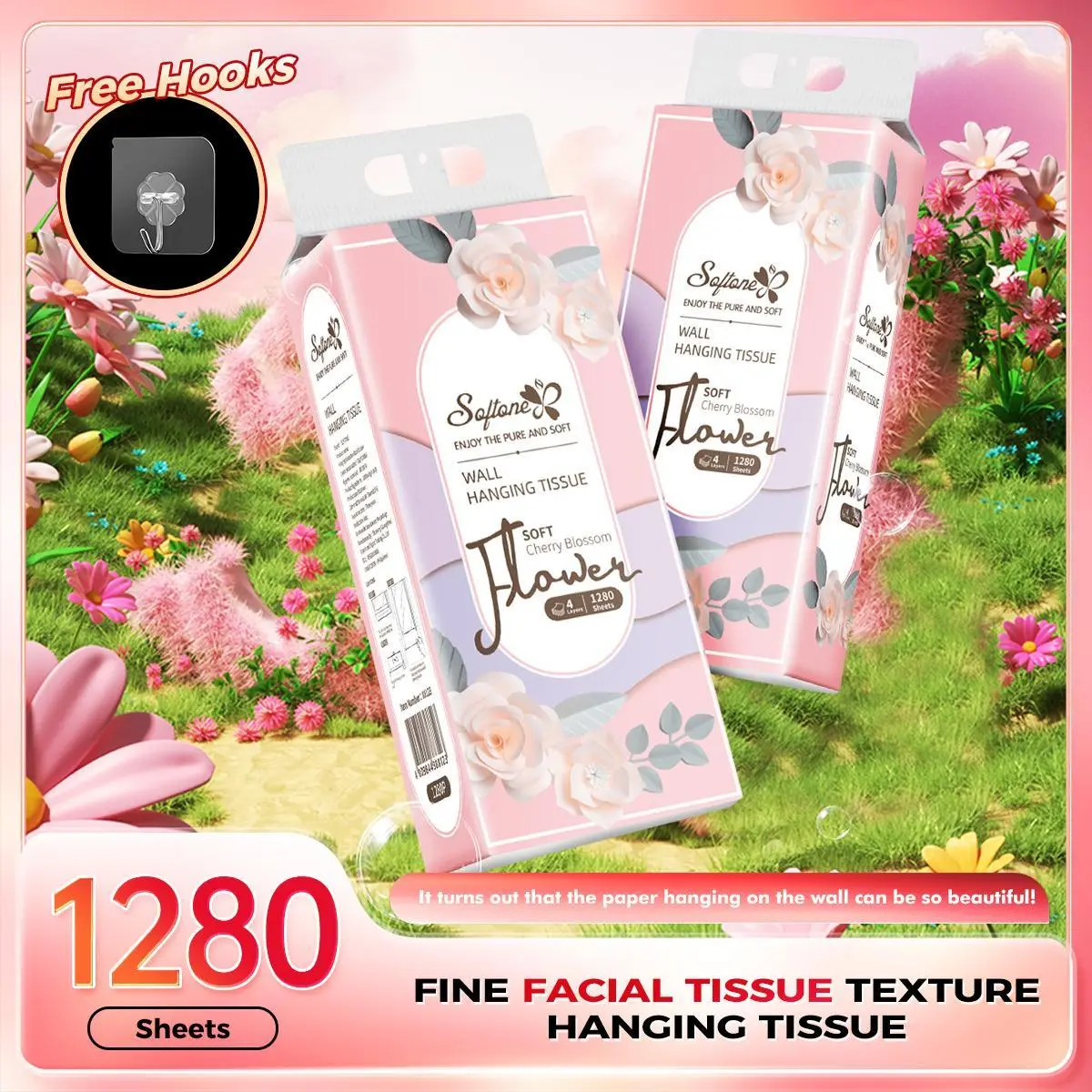 Trusted Care Facial Tissues Orange Towel Paper Tissue Wall-Mounted ...