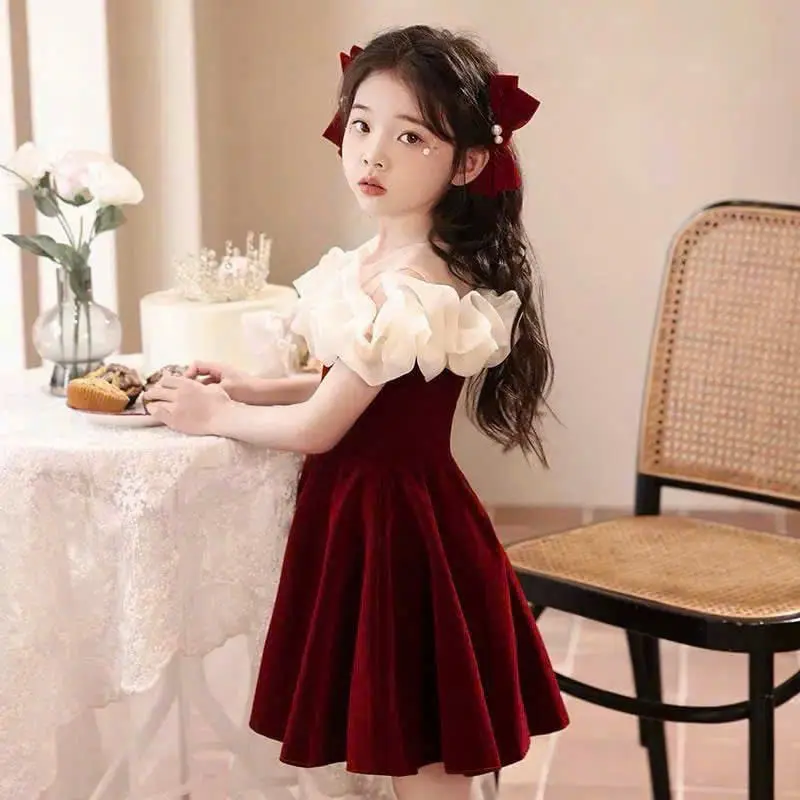 SIÊU RẺ- QUẦN ÁO TRẺ EM- ĐẦM CÔNG CHÚA PHỐI BÈO TƠ BỒNG BỀNH