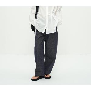 Lightweight Cropped Pants in Natural Cotton and Linen