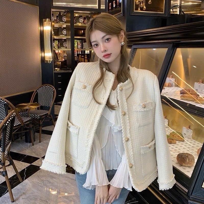 Áo khoác dạ Tweed tiểu thư túi hộp sang chảnh cho nữ mùa thu đông hàng QC cao cấp kèm ảnh thật ( CÓ BIG SIZE)- TD039 áodạ tweet