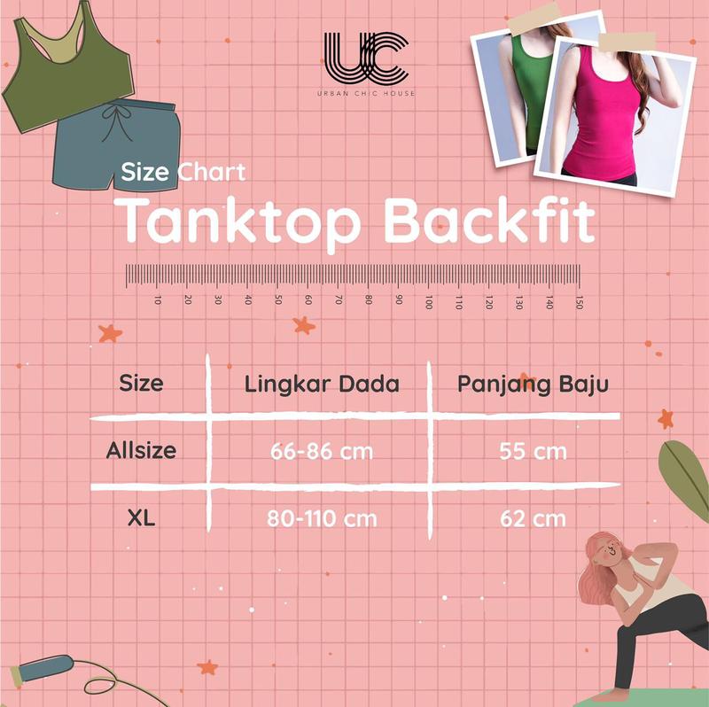 Product Introduction of [ URBAN CHIC ] Triple list tank / baju olahraga / kaos senam 0