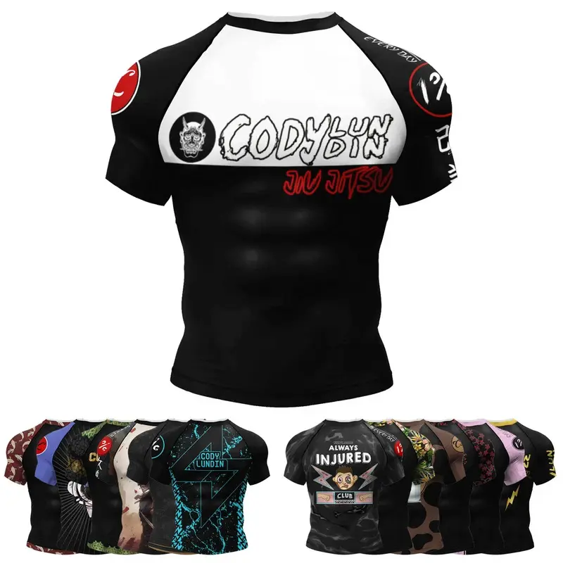 Quần Tất Nogi, Logo In Tùy Chỉnh, Được Làm Bằng 100% Polyester, Thích Hợp Cho Grappling, Jiujitsu, MMA, Bảo Vệ Bỏng, BJJ, Rashguard, Áo Phông MMA, Dành Cho Nam Giới