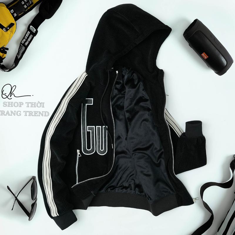 Áo khoác nam nhung 3 viền lót lông giữ nhiệt hiệu quả hot 2024