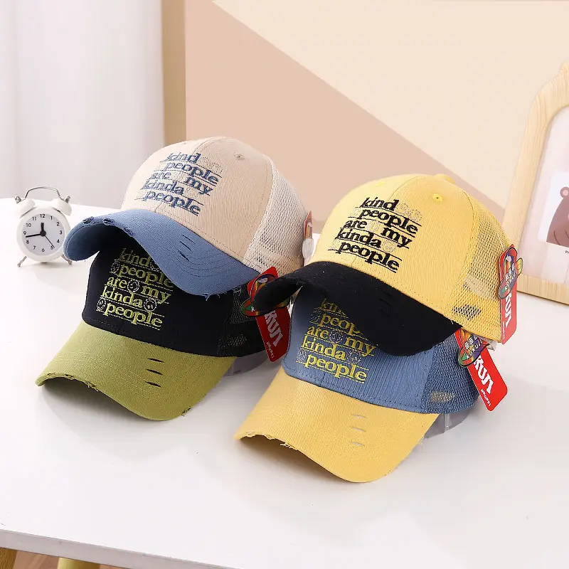 Mũ lưỡi trai thể thao mùa hè cho bé trai bé gái thêu chữ cực bụi cá tính 3-8tuổi 7