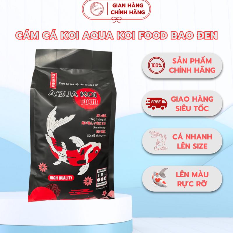 Cám cá koi Aqua Koi food hạt dẹt 5 kg -size 6mm
