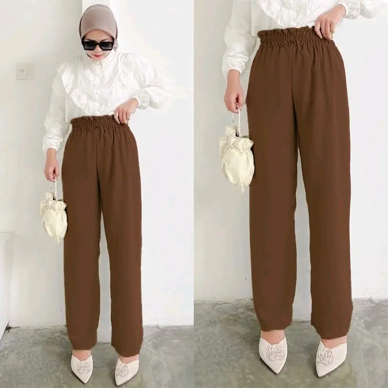 Celana Panjang Bawahan Muslim Polos Basic Casual 1