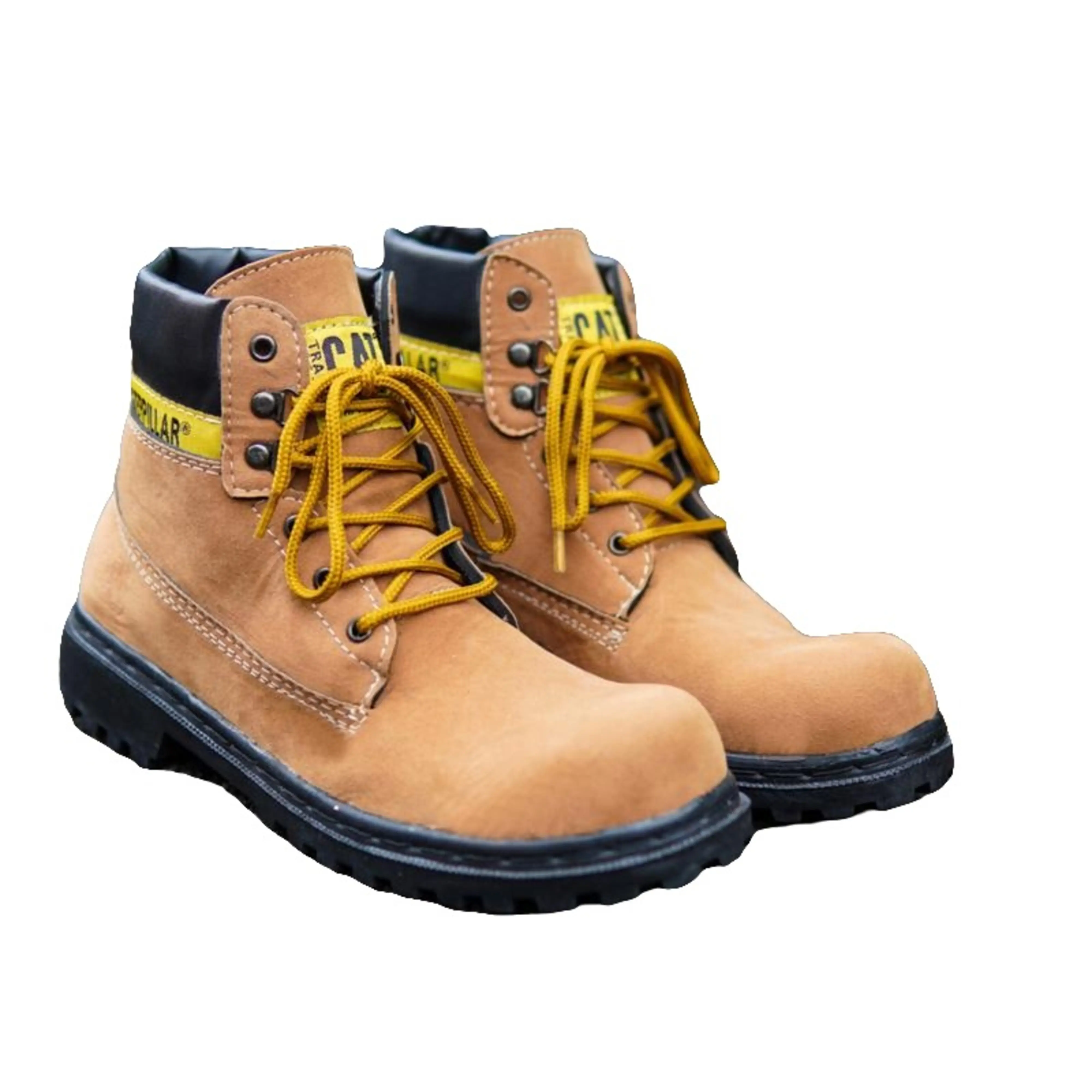 sepatu safety boots SBY tinggi chatterpilarr ujung besi  pria hiking tracking kerja proyek lapangan Shoes