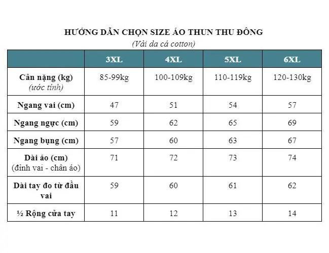 Áo thun thu đông Big size từ 85-130kg dài tay cho nam giới Bigsizevn 3