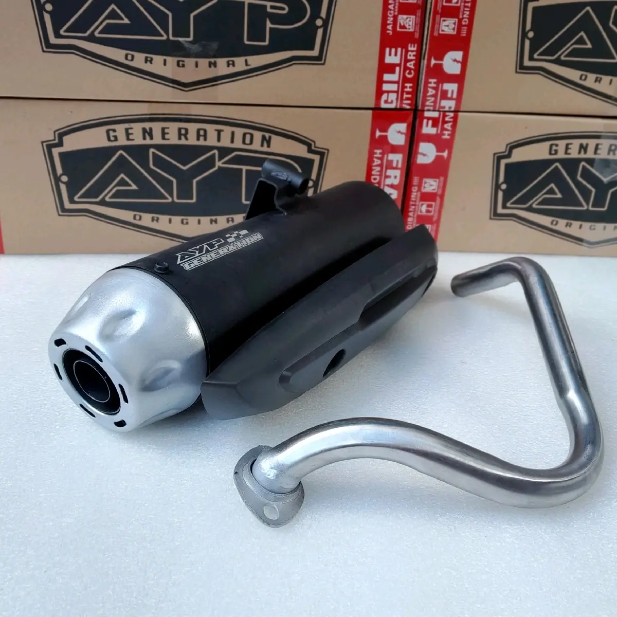 KNALPOT VARIO STANDAR RACING ORIGINAL AYP PRO SUARA NGEBAS ADEM MODEL TZM Motor