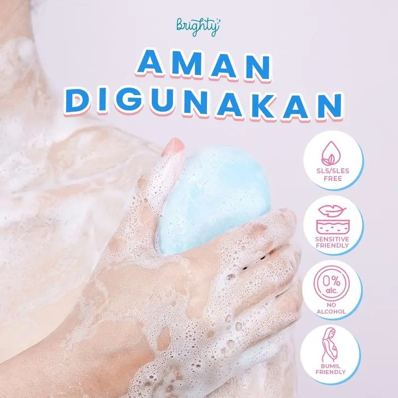 2 Pcs Brighty Glow & Bright Bar Soap Sabun Mandi Pemutih badan sabun pencerah sabun whieting whitening soap 6