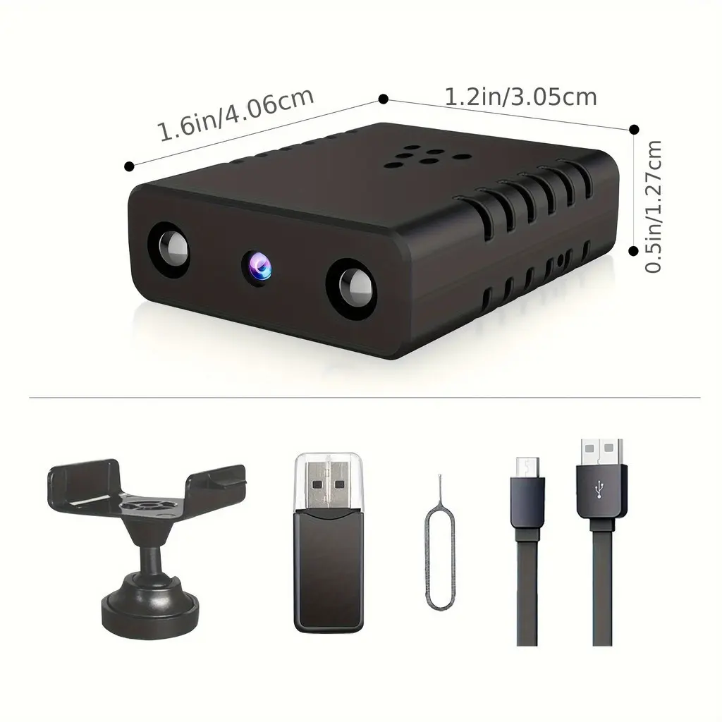 Smart night vision cell phone remote monitoring function wireless HD mini surveillance camera - Built-in battery, support WIFI network connection, suitable for home security
