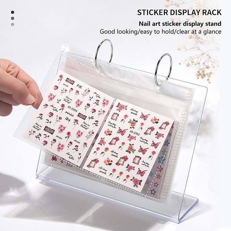 Product Introduction of 17 Pages Nail Stickers Storage Book Decals Organizer Holder Display Manicure Nail Tools Plastic Transparent Film Nail Art 23