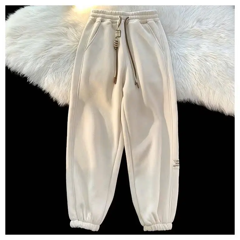 Quần Ống Rộng Quần Jogger Nữ Unisex chất Nỉ Cotton Dày Dặn Mềm Mịn 3