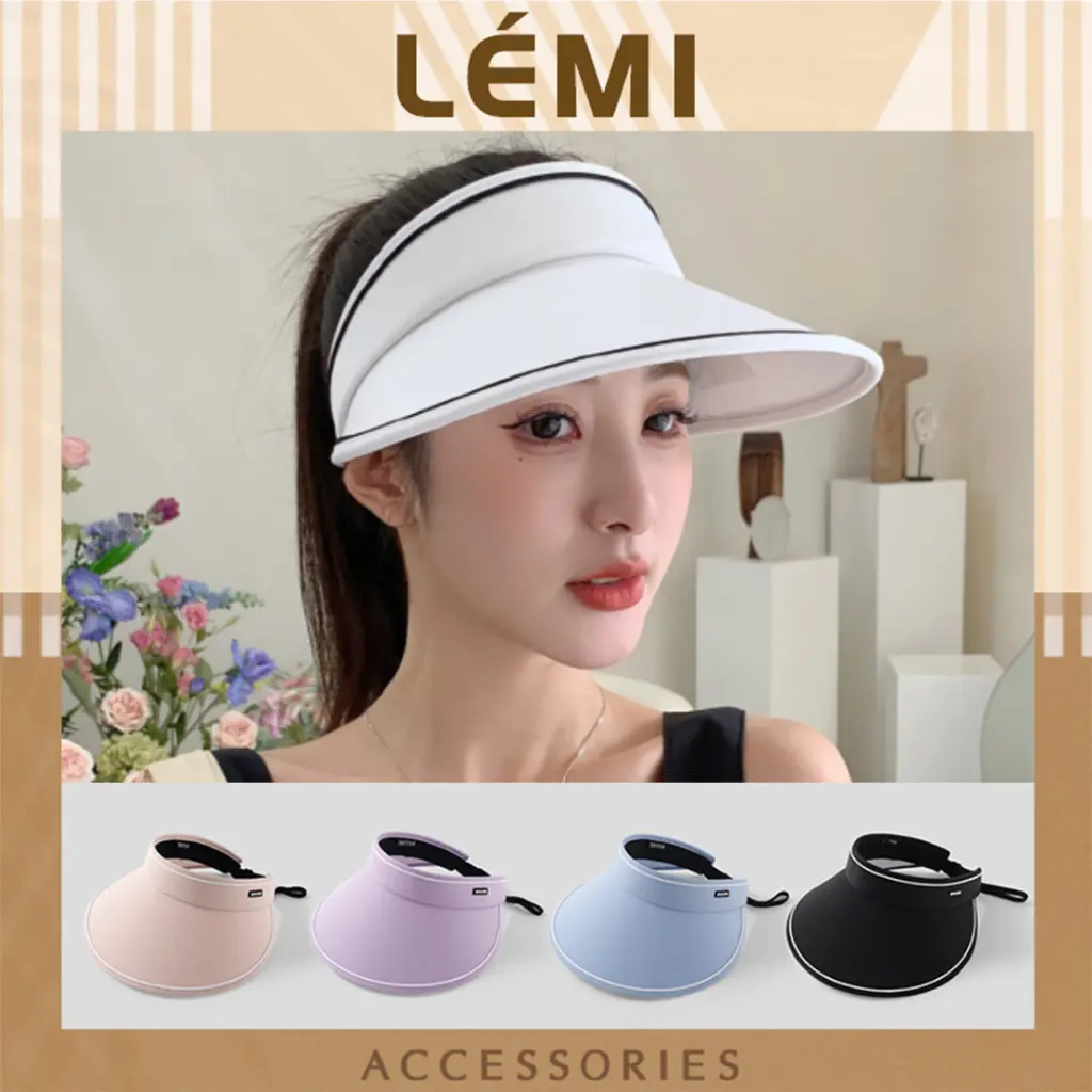 Mũ chống nắng vành rộng MFNOLAWDL chống tia UV Nón chống nắng nửa đầu thời trang Lémi Phụ Kiện Đội Đầu