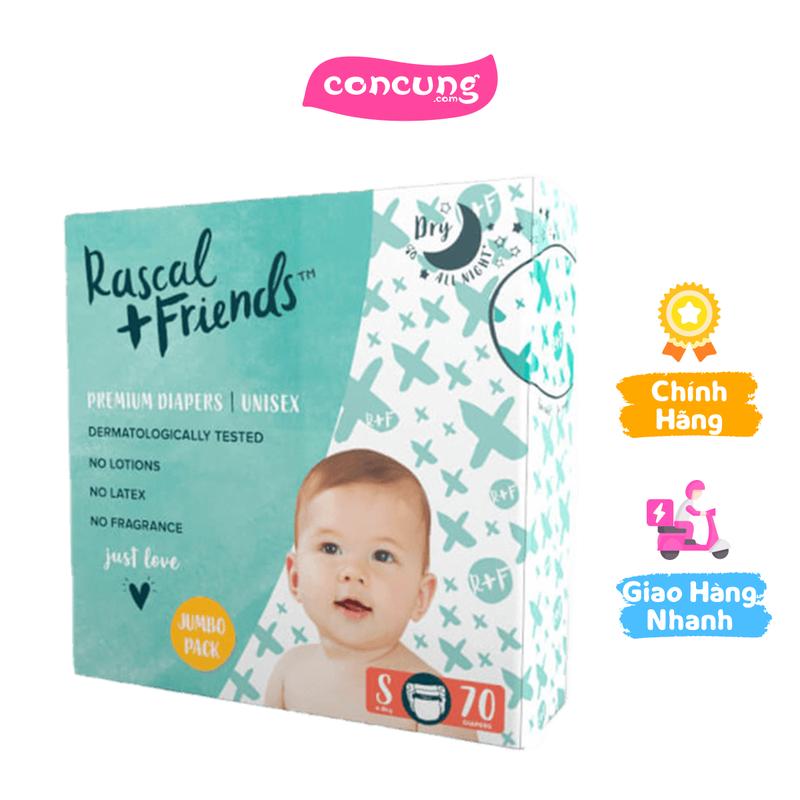 Tã dán Rascal & Friends size S 4-8kg 70 miếng