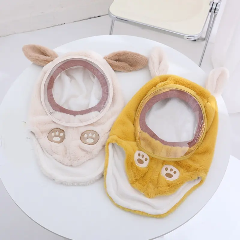(Set Mũ + Kính Chắn Gió) Trùm Đầu và Cổ Bằng Vải Lông Cừu Mềm Mại Giữ Ấm Cho Bé Từ 3-12 Tuổi 3