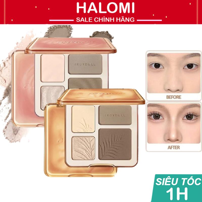  Phấn tạo khối bắt sáng JUDYDOLL 4 ô 9g 2 tone lên màu cực chuẩn chất phấn mịn lâu trôi tự nhiên 