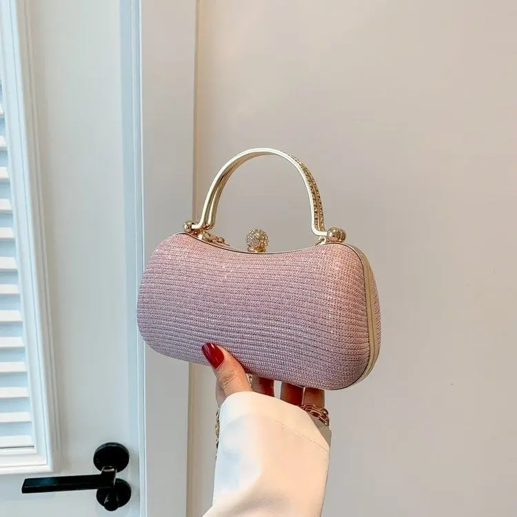 Túi Nữ, Dễ Phối Đồ Thiết Kế Thời Trang Độc Đáo Dây Xích Mỏng Và Lấp Lánh túi Messenger Cầm Tay Phong Cách Ins Mới 2024, Hợp Xu hướng, Thời Trang Bag 6