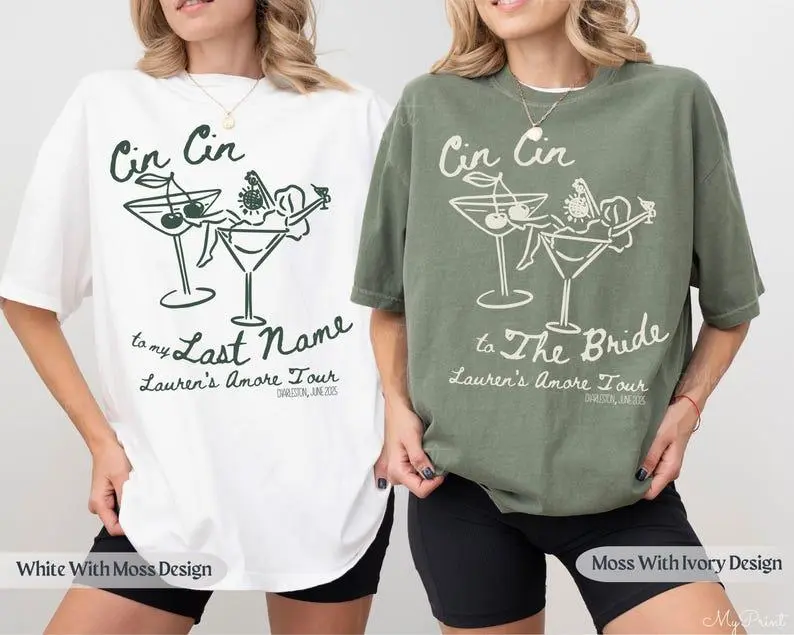 Custom Thats Amore Italian Bachelorette Shirts with Cherry Martini, Personalized Matching Bach Party Tees, Tomato Girl Core Bridal Shirts 2