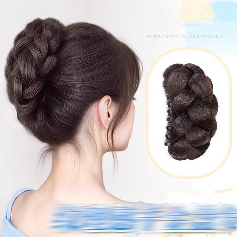 Kẹp Tóc Giả Thời Trang Dành Cho Phụ Nữ Búi Tóc Nụ Hoa Lông Mịn Kẹp Đầu Kiểu Tóc Búi Tóc Nụ Hoa Lông Mịn Tự Nhiên Kẹp Trên Tóc Giả Đuôi Ngựa Phong Cách Thanh Lịch Tóc Nối Mô Phỏng Búi Tóc Nụ