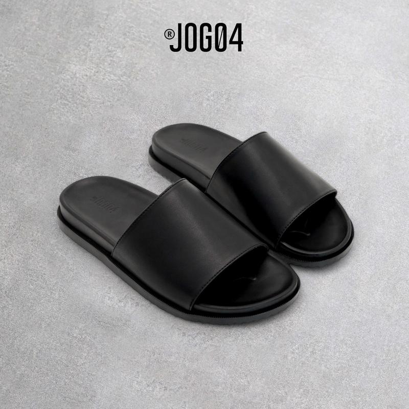 Dép quai da basic JOG04 - thiết kế quai da 3 lớp chắc chắn bảo hành 6 tháng E4