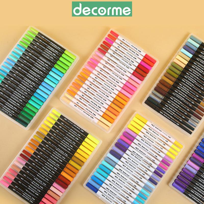 Bút Dual brush pen DecorMe bút viết tiêu đề phụ kiện văn phòng phẩm 6