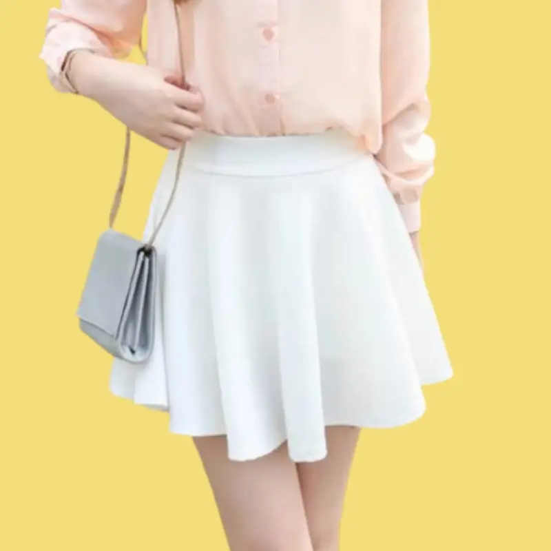 rok pendek/rok pendek wanita/rok senam pendek/rok wanita terbaru/rok korea Formal Panjang Scuba Variasi Santai Mini 5