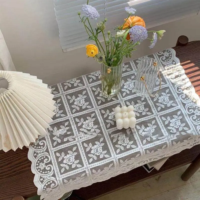 Đồ Trang Trí Để Bàn, Thêu Ren Bắc Âu, Khăn Trải Bàn Chống Bụi, Thích Hợp Để Đồ Trang Trí Nhà Cửa 3