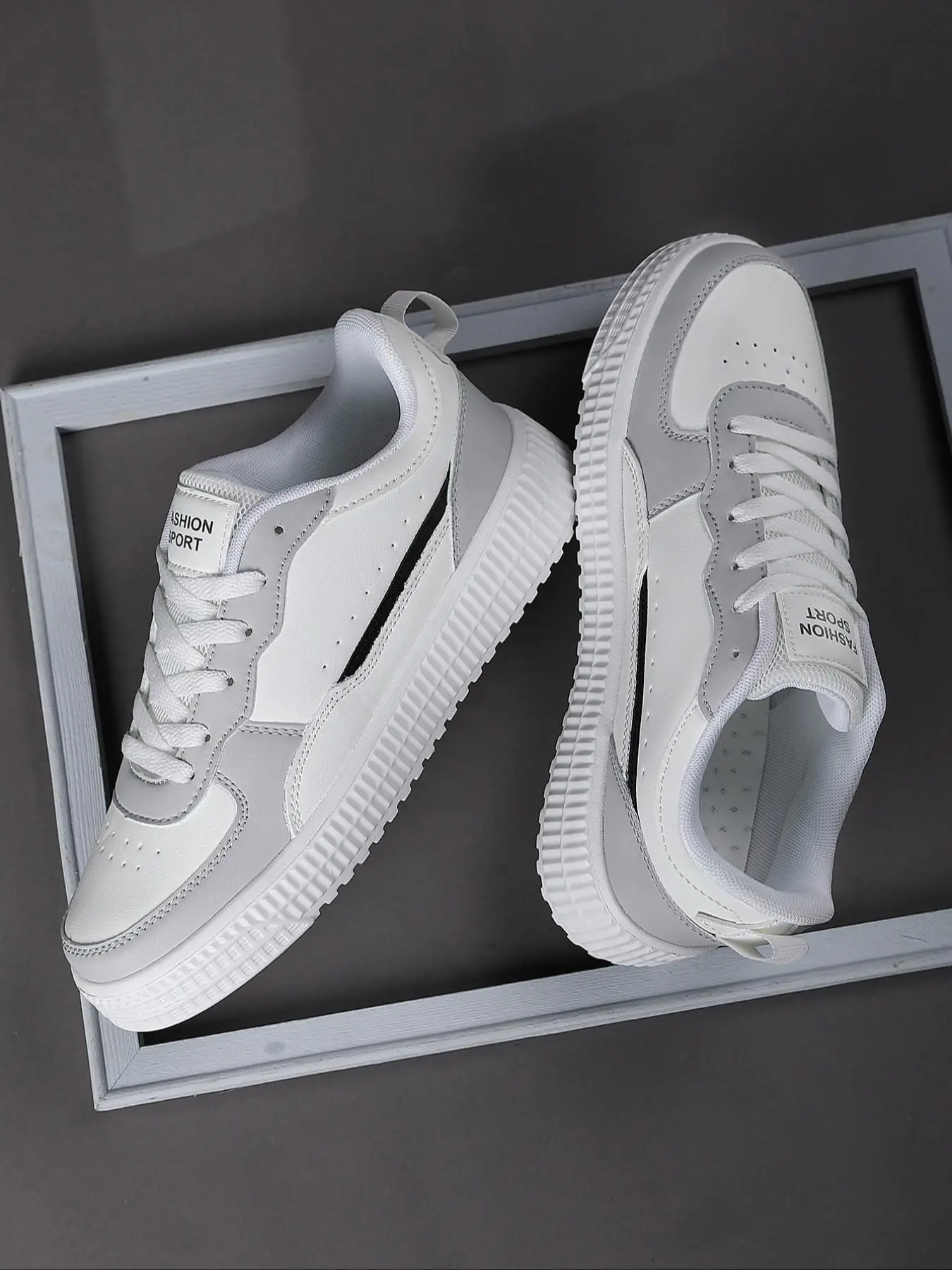 Men's Colorblock Lace Up Sneakers, Casual Breathable Comfortable Sports Running Shoes, Male All-match Round Toe Shoes for Daily Wear,  Autry Sneakers Men