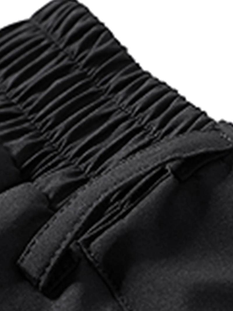 Product Introduction of Men's Solid Zipper Pocket Thermal Lined Pants, Regular Fit Casual Comfy Warm Trousers for Fall & Winter, Men's Bottoms for Daily Wear 4