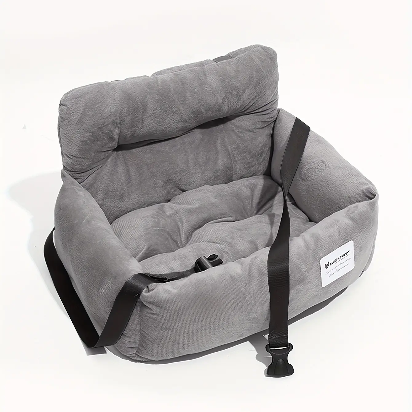 Dog Car Booster Plush Seat For Travel Washable Car Puppy Carrier Bed With Adjustable Safety Leash, Pet Warm Kennel Seat For Puppies