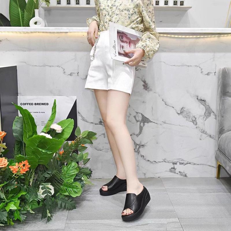 Product Introduction of DÉP DA CAO CẤP HỞ MŨI CAO 7CM Nữ DéP Shoes 9