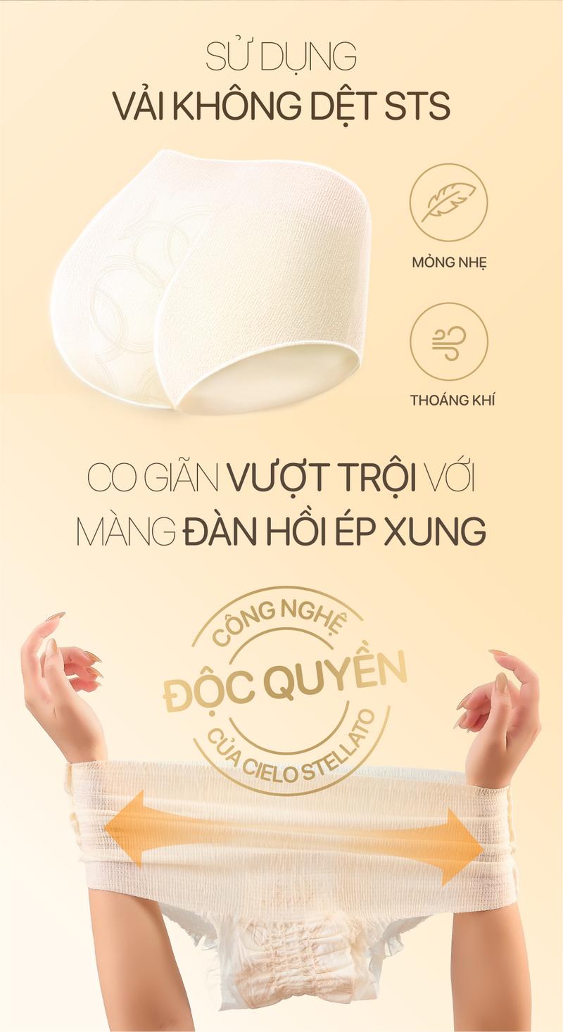 Product Introduction of Combo 20 Băng Quần Vô hình Cielo Stellato siêu mỏng, chống tràn 360 2