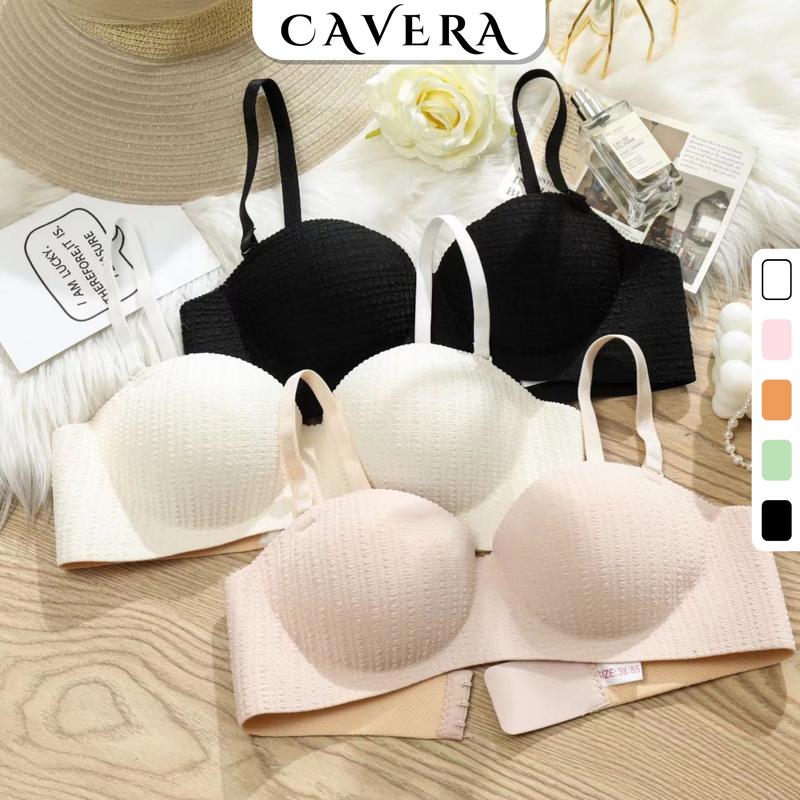 Áo Ngực Nữ Su Mềm Mút Bàn Tay Nâng V1 Tự Nhiên Màu Pastel ,Áo Lót Thoáng Khí Bảng Lưng To Che Khuyết Điểm CAVERA A1987