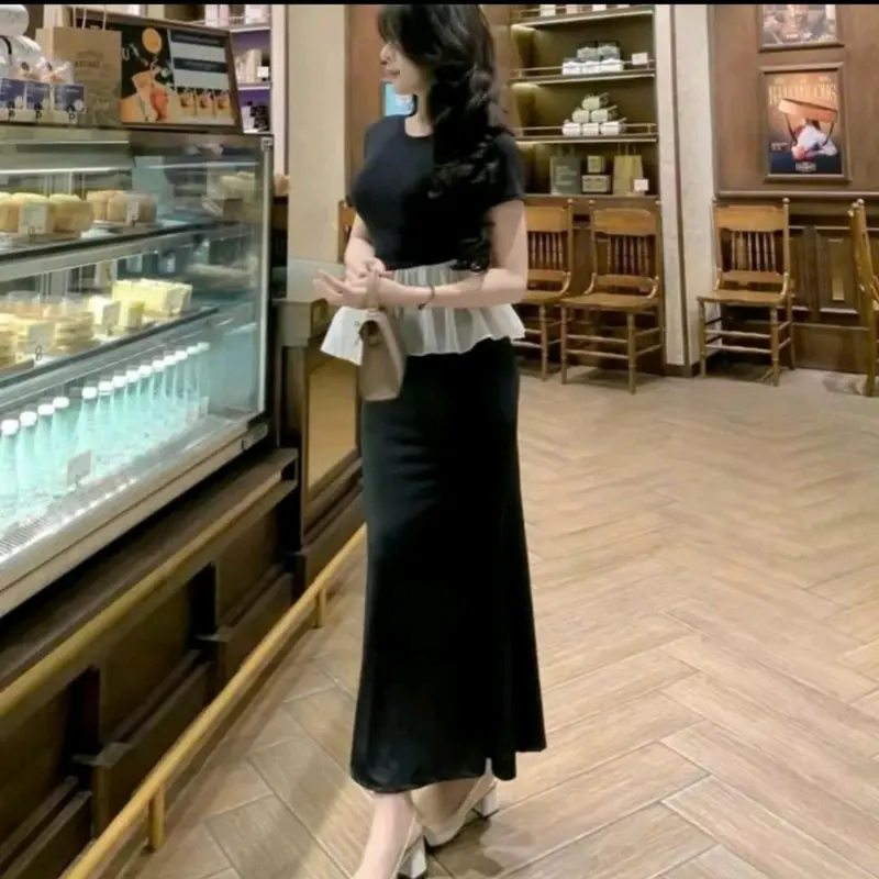 SET ÁO PHỐI VOAN + CHÂN VÁY ĐUÔI CÁ BIGSIZE 2