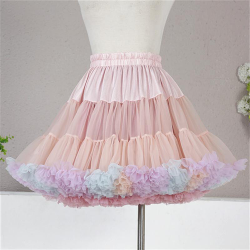 Product Introduction of Plus Size TUTU skirt lolita skirt support rainbow fart parent-child soft yarn lolita dress cotton candy mesh half skirt 1