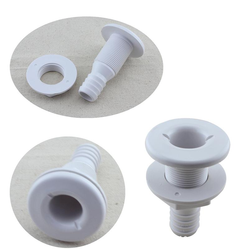 Product Introduction of Marine Boat ABS Plastic Thru Hull Fitting Connector For 5/8, 3/4, 1 Inch Hose Boat Drain Bilge Pump Plumbing Fittings 21