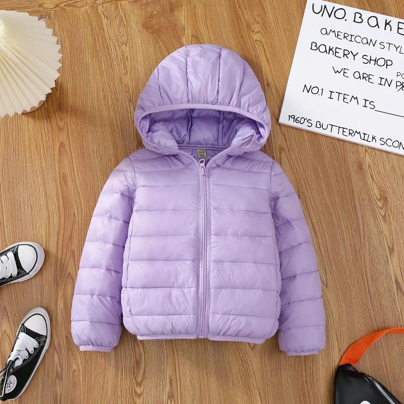 Áo Khoác Trẻ Em, Nhẹ, Lông Vũ Và Áo Khoác Độn, Dành Cho Bé Trai Và Bé Gái, Cỡ Trung Bình Và Lớn, Có Mũ Trùm Đầu, Thích Hợp Cho Mùa Thu Và Mùa Đông, Siêu Nhẹ, Áo Khoác Trẻ Em 2