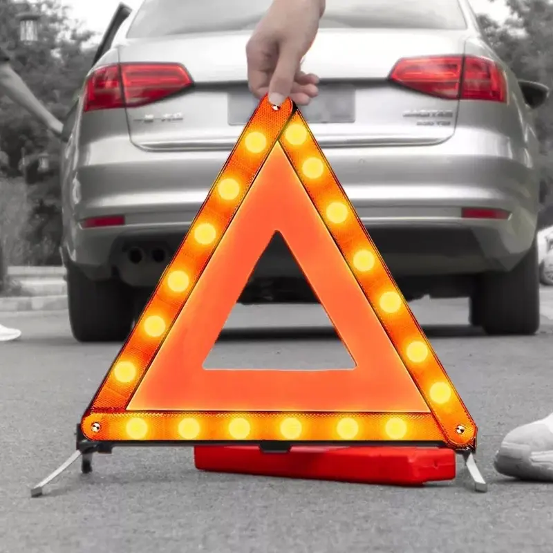 Car Early Warning Device Triangle Sign For Road Vehicles Safety Emergency  P2436