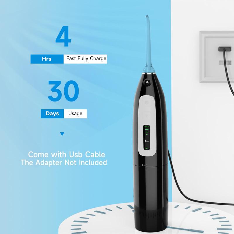 Water Flosser, 1 Count Rechargeable Oral Irrigator with Nozzles, Waterproof Dental Irrigator, Oral Care Tool for Home & Travel 4