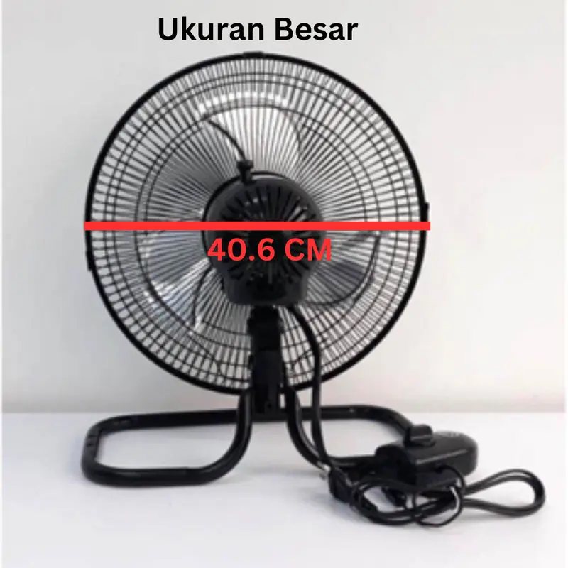 Kipas Tornado Fan 16 Inch 2in1 besi meja baling besar 3