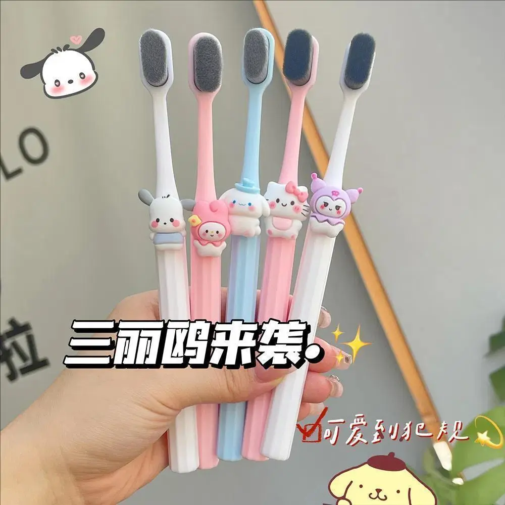 Bàn Chải Đánh Răng Lông Mềm, Thiết Kế Hoạt Hình Dễ Thương, Màu Pastel, Thích Hợp Cho Học Sinh Và Người Lớn, Sử Dụng Tại Nhà, Lông Mịn, Làm Sạch Miệng, Có Bảo Vệ, Thích Hợp Cho Các Cặp Đôi, Bàn Chải Đánh Răng