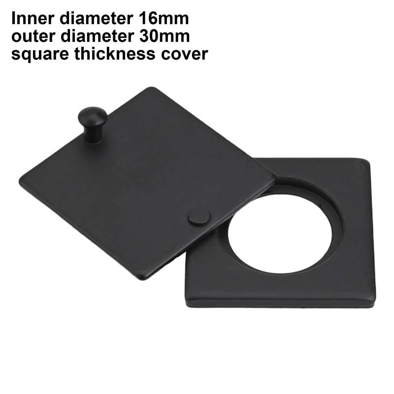 Square Peephole Cover Door Viewer Peephole Security Cap Kit Tape Install 4