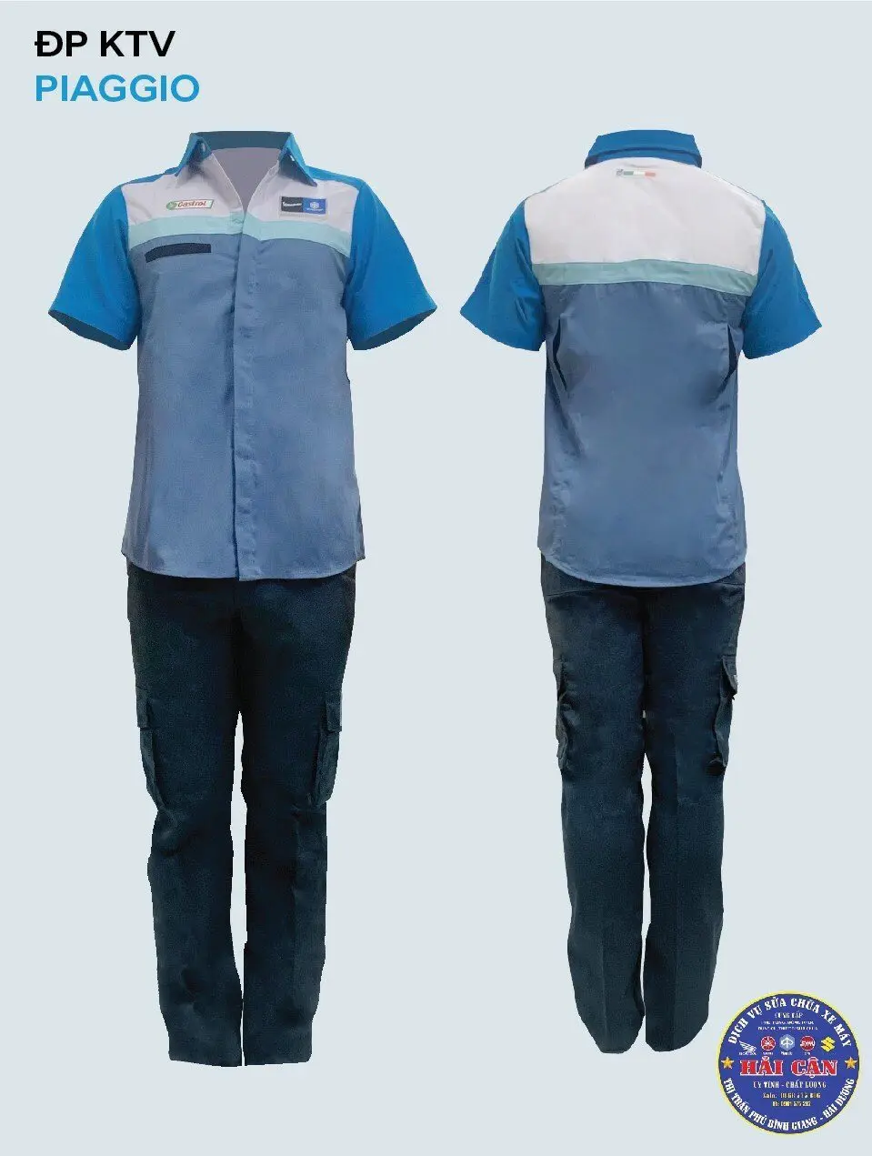 ĐỒNG PHỤC KỸ THUẬT VIÊN PIAGGIO – CHẤT LIỆU KAKI PẢNGIM CAO CẤP