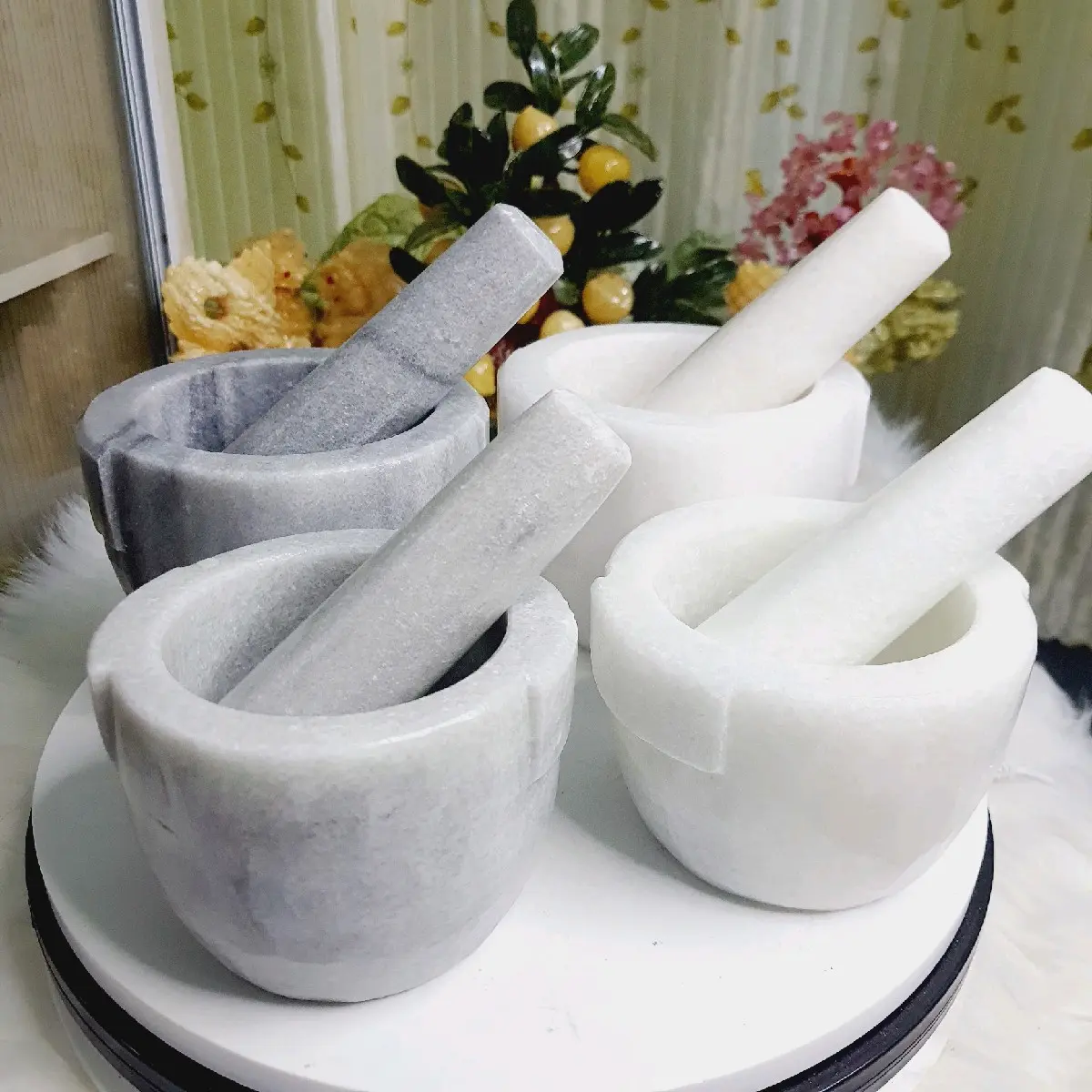 Bộ cối đá (kèm chày) size 13cm Nhà cửa Tương tác Hàng ngày cối giã tay