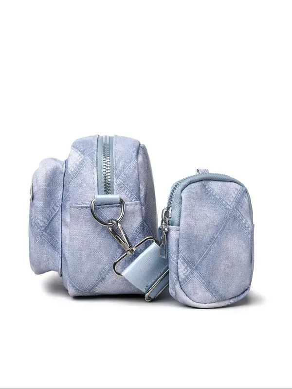 Women's Fashionable Quilted Design Crossbody Bag & Coin Purse, Casual Versatile Shoulder Bag & Coin Purse, Trendy All-match Bag Set for Daily Use 4