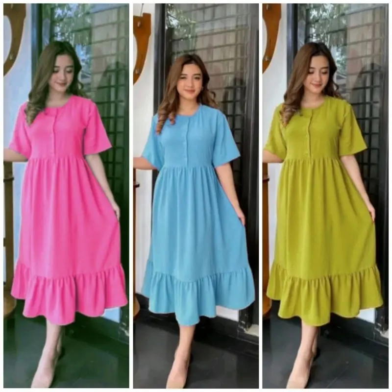 PAKET USAHA 3 PCS DASTER CRINKLE 100 RIBU DAPAT TIGA NADIRA DRESS KRINGKEL PREMIUM Airflow Busui 6