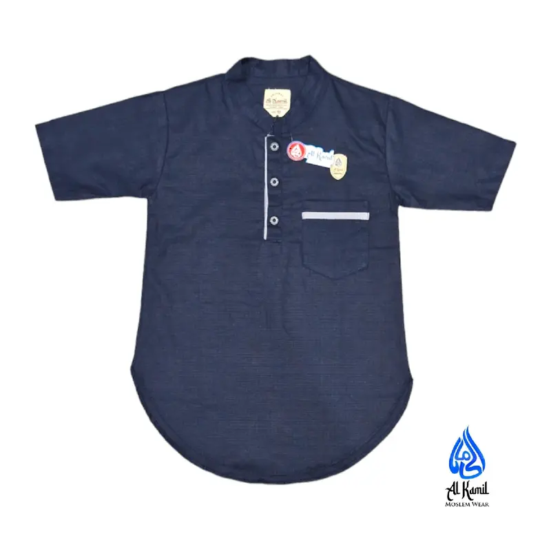 ATASAN KOKO KURTA ANAK 1-10THN Katun SIGARET Polos Setrip Muslim Tangan Pendek celana Panjang Remaja baju laki2 1–12 4
