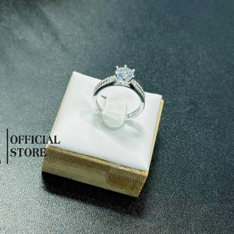 Nhẫn nữ bạc ta ổ đá 6 chấu dày dặn _Bạc đẹp Hải Hạnh HHJ nhan  bac Women 3