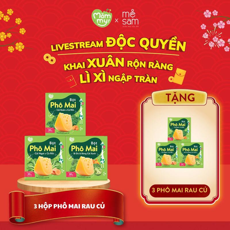 [KOC] [Mămmy x mesamreview] [MUA 3 TẶNG 3]  Bột Phô Mai Rau Củ Mămmy cho bé ăn dặm từ 6 tháng tuổi